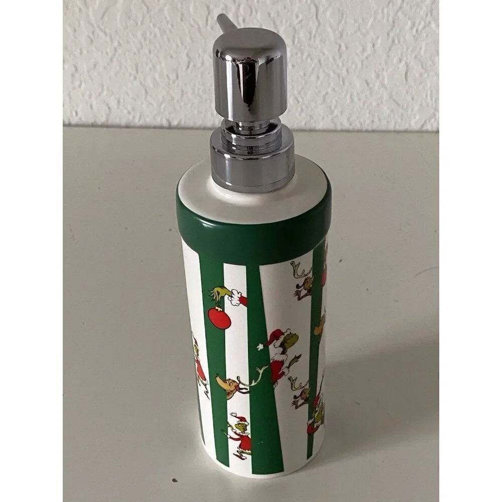 De. Seuss The Grinch And Max Ceramic Soap Dispenser Pump Christmas Ornaments NEW